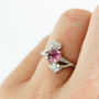 Cherry Blossom Pink Tourmaline And Diamonds Ring, thumbnail 11 of 12