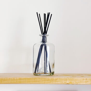 Large Clear Glass Diffuser Bottle And Reeds, 4 of 9