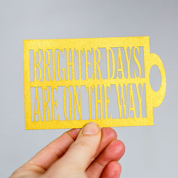 Metallic Gold Gift Tag, Optimistic Thoughts, 5 of 5