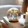Personalised Medium LED Crackled Silver Light Globe, thumbnail 2 of 3