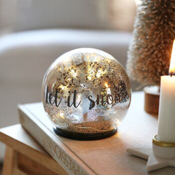 Personalised Medium LED Crackled Silver Light Globe, 2 of 3