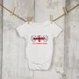 Three Lions Football England Baby Grow Vest, thumbnail 4 of 6
