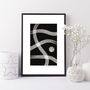Personalised Monochrome Abstract Art Print, thumbnail 2 of 2