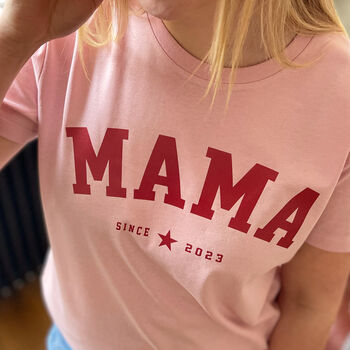 Personalised Mama Est New Mum T Shirt, 2 of 7