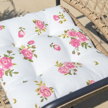 Helmsley Blush Floral Padded Seat Cushions, 4 of 5