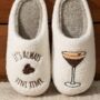 Extra Dirty Martini Embroidered Slippers, thumbnail 3 of 6