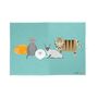 Cat Characters Small Tray + Aqua Tea Towel Gift Set, thumbnail 2 of 6