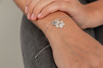 Paw Print And Initial Bracelet, 2 of 3