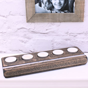 Personalised Wooden Tealight Holder, 4 of 7