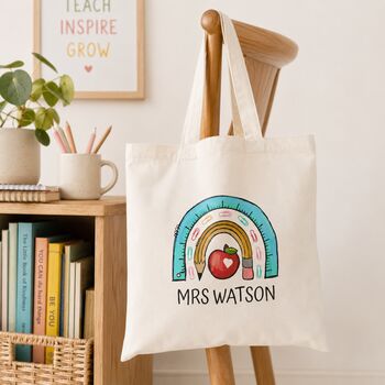 Personalised Thank You Teacher Tote Bag Shopper Gift, 3 of 6