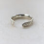 Sterling Silver Lace Texture Toe Ring, thumbnail 2 of 4