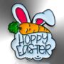 Hoppy Easter Rabbit With Carrot Enamel Pin, thumbnail 3 of 8
