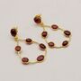Ruby Hoops Sterling Silver Earrings, thumbnail 4 of 6