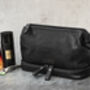 Personalised Leather Toiletry Wash Bag Men's Gift, thumbnail 1 of 10