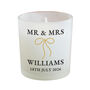 Black And Gold Bow Wedding Candle For Couple, thumbnail 4 of 4