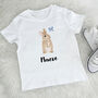 Kids Personalised Illustrated Bunny T Shirt, thumbnail 2 of 6