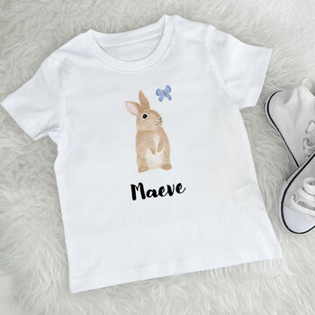 Kids Personalised Illustrated Bunny T Shirt, 2 of 6