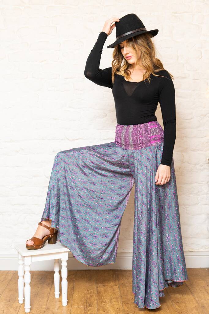 silk palazzo trousers
