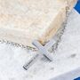Silver Personalised Cross Pendant, thumbnail 1 of 11