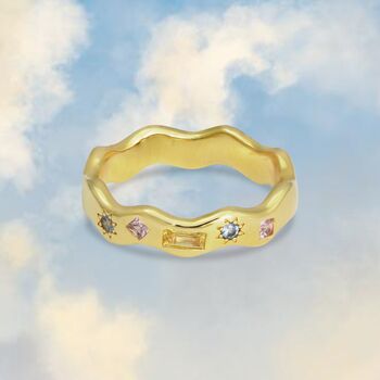 Pastel Jewelled Wiggle Ring, 3 of 12
