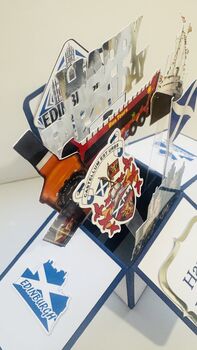 Personalisable Edinburgh Scotland Themed 3D Greeting/Gift Card, 5 of 7