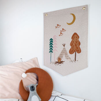 Camping Adventure Tepee Children's Wall Hanging, 2 of 6