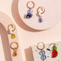 Lucky Dip No Waste Colourful Charm Hoop Earrings, thumbnail 3 of 4