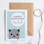 Personalised Cat Kids Birthday Card, thumbnail 1 of 5