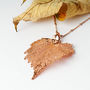 Birch Leaf Natural Necklace Medium Size, thumbnail 5 of 12