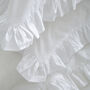 Pair Ruffle White Cotton Pillowcase With Frill Edge, thumbnail 2 of 2