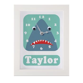 Personalised Children's Shark Clock, 5 of 9