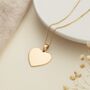 Personalised Solid 9ct Gold Heart Disc Pendant Necklace, thumbnail 3 of 10