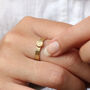 18ct Gold Plated Textured Ammonite Ring, thumbnail 1 of 4