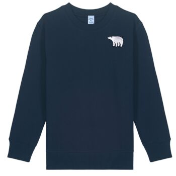 Organic Cotton Embroidered Polar Bear Sweatshirt, 5 of 12