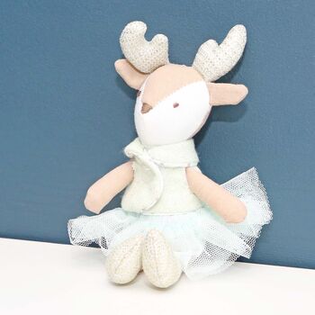 Mini Reindeer Soft Toy With Personalised Carry Case, 2 of 5