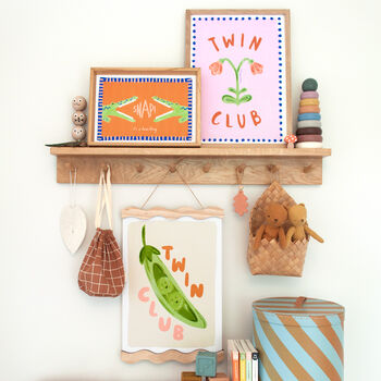 Peas In A Pod Twin Nursery Print, 7 of 9
