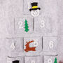 G Decor Large Grey Santa Reusable Advent Calendar, thumbnail 3 of 4