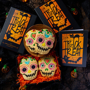 'Trick Or Treat' Luxury Day Of The Dead Biscuits, 2 of 2