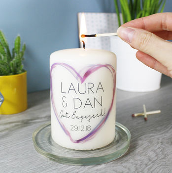 Personalised Engagement Candle, 2 of 7
