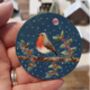 Hand Painted Christmas Robin Tree Decoration, thumbnail 2 of 2