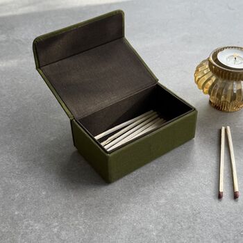 Refillable Linen Matchbox With Personalised Initials, 9 of 11