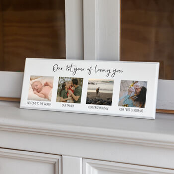 Personalised Photo Plaque First Year Of Loving You Gift, 2 of 5