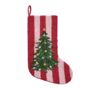 Personalised Pink And Red Stripe Christmas Tree Stocking, thumbnail 2 of 2