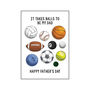 Funny Sport Father's Day Card, thumbnail 2 of 2