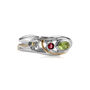 Peridot And Tourmaline Silver Flower Ring, thumbnail 6 of 7