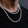 Mens Sterling Silver Heavy Box Chain Necklace, thumbnail 1 of 9