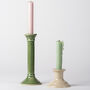 Handmade Creamy White Tall Taper Candlestick, thumbnail 3 of 3