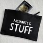 Personalised Passports And Stuff Travel Documents Pouch, thumbnail 1 of 4
