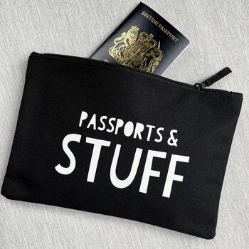 Personalised Passports And Stuff Travel Documents Pouch, 2 of 4