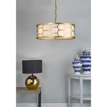Four Light Drum Chandelier, 3 of 3
